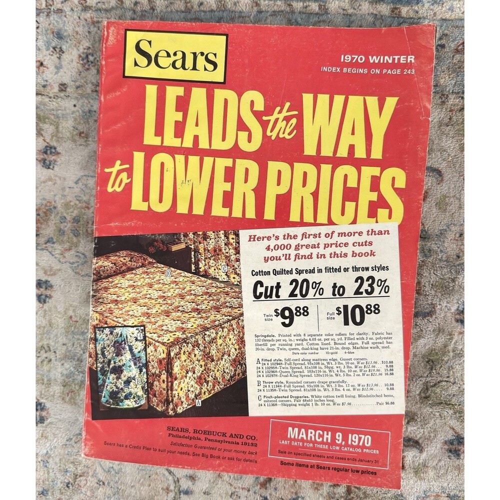 Sears Leads the Way to Lower Prices Catalog Winter 1970 Tools Advertising VNTG